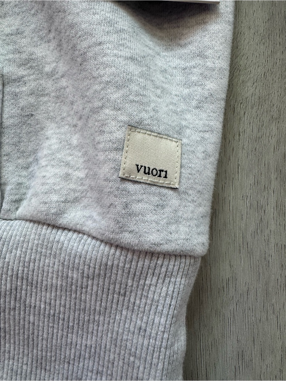 Vuori Restore Full Zip Hoodie Light Gray Zip-Up Hoodie Jacket - Picture 2 of 8